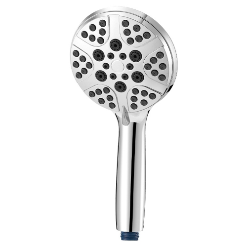 Handheld shower shower head American style seven-speed double spray gun silicone water shower booster universal - silver