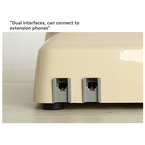 Téléphone fixe avec fil Vintage Design - Téléphone de bureau rétro classique rétro à bouton-poussoir pour bureau à domicile - Beige