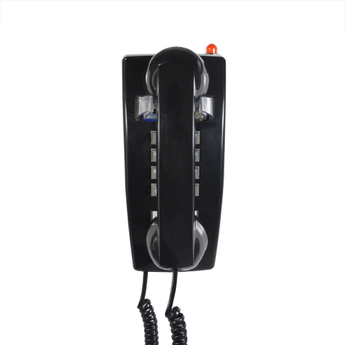 Anneau en métal rétro vieux téléphone mural hôtel salle de bain maison maison maison maison maison téléphone antique créatif fixe - noir