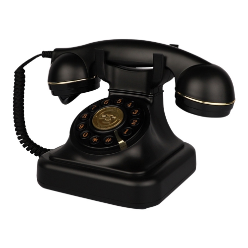 Rotary Telephone, Vintage Black Rotary Phone for Home and Office Desk - White