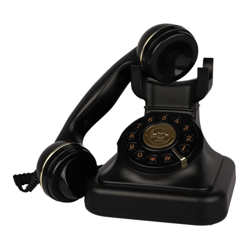 Rotary Telephone, Vintage Black Rotary Phone for Home and Office Desk - White