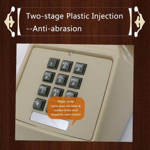 Antique Telephone Mechanical Bell Old Retro Office Hotel Fixed Landline Home Telephone - Beige