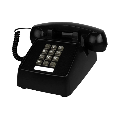 GREEN SCENIC  Antique Telephone Mechanical Bell Old Retro Office Hotel Fixed Landline Home Phone - (No Light) In Black