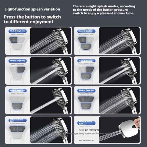 Supercharged shower head Super strong shower water heater Handheld pressurized headShower head only