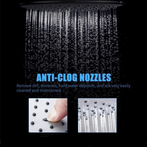 Chrome Bathroom Shower Round Shower Head Replacement Polished High Pressure Shower Head 8 Inch Rain Shower Head Adjustable Bathroom Shower Head