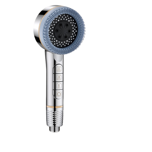 GREEN SCENIC  Ultra-High Pressure Handheld Showerhead Rain Shower Head One-Touch Water Discharge 4-Speed Massage Shower Head \w Filter Bathroom