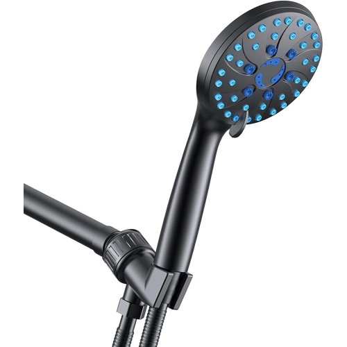 Shower head accessories High pressure shower head | Handheld shower head with tube Powerful shower head Shower head black + 1.5m hose + American