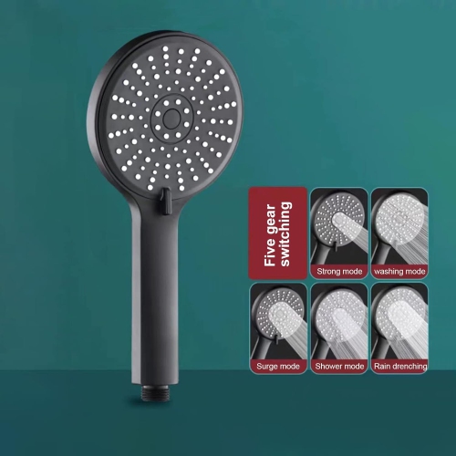 Grand panneau d'appoint de pomme de douche cinq vitesses grande sortie d'eau de salle de bain chauffe-eau pomme de douche Yuba