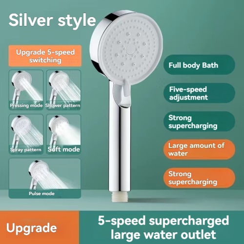 douche à main, douche haute pression, pomme de douche à main avec tuyau de douche à main + tuyau 2&nbsp;m + support sans perforation