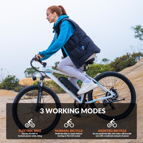 5TH WHEEL BB17 Electric Bike, 700W Peak Motor, 37KM/H Max Speed, Color LCD Display, 7-Speed Gear, Front Suspension, Commuting & Mountain Ebike