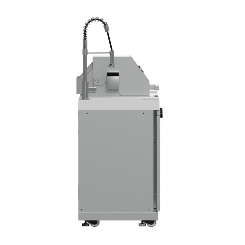 FORNO Bulnes 30-Inch BBQ, 60,000 BTU, 3 Burners with Sear & Rotisserie Infrared Burners, Stainless Steel Outdoor Kitchen with Beverage Center & White