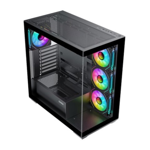 Zonic Gaming PC - Liquid Cooled AMD Ryzen 9 9900X 4.4GHz 12-Core, Geforce RTX 5070 TI , DLSS AI-Powered Performance, 2TB SSD, 64GB DDR5, Windows 11