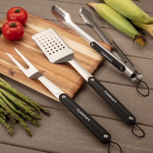Image 1 of 3.. Cuisinart Magnetic BBQ Tool Set, 3-piece