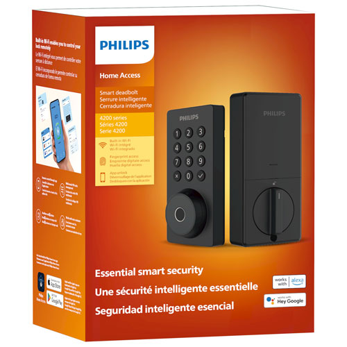 Philips 4200 Series Fingerprint Wi-Fi Deadbolt Smart Lock - Matte Black