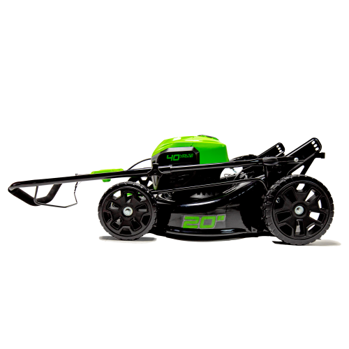 Greenworks 40V 20" Brushless Push Lawn Mower & 40V 12" String Trimmer, 4.0Ah Battery and Charger Included