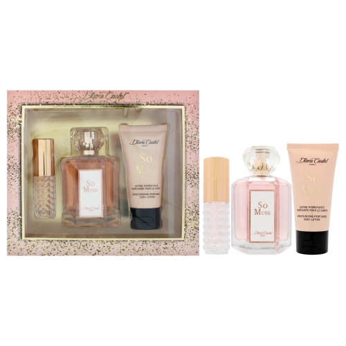 DIANE CASTEL  So Musk By for Women - 3 PC Gift Set 3.3OZ Edp Spray, 0.34OZ Edp Spray (Mini), 1.7OZ Body Lotion