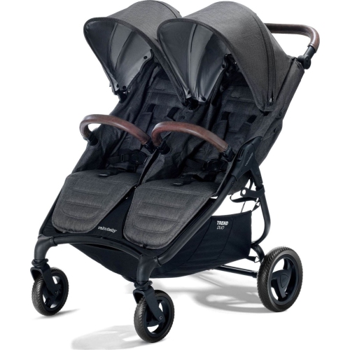 Image 1 of 4.. Valco Trend Duo Lightweight Double Stroller - Charcoal