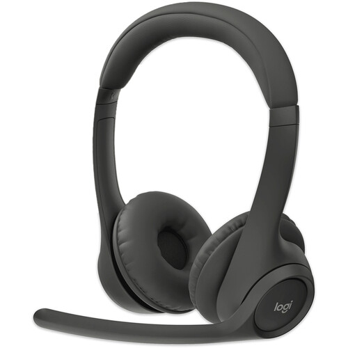 Open Box - Logitech Zone 305 On-Ear Noise Cancelling Stereo Wireless Headset with Mic - Black