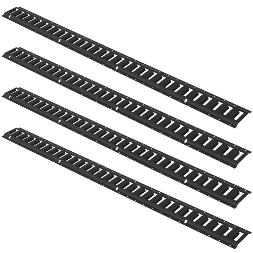 VEVOR 18PCS E Track Tie-Down Rail Kit, 5' E-Tracks Set Includes 4 Steel Rails & 8 O-Ring Anchors & 4 Tie-Offs with D-Ring & 2 Ratchet Straps,