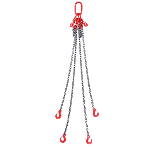 VEVOR 5/16 inch x 5 ft Chain Sling, Lifting Chains with Hooks, G80 Engine Chain Hoist Lifts, 11000 lbs/5 Ton Lifting Sling Chains for Engine Hoist,