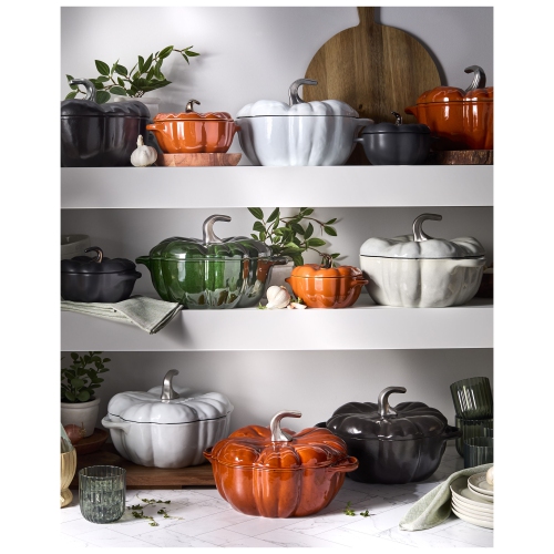 STAUB La Cocotte 3.25 L Cast Iron Pumpkin Cocotte, Cinnamon