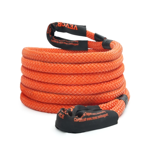 VEVOR 1" x 20' Kinetic Recovery Tow Rope 38,000 lbs, Heavy-Duty Off Road Snatch Strap, Extreme Duty 30% Elasticity Energy Snatch Strap for Jeep Car