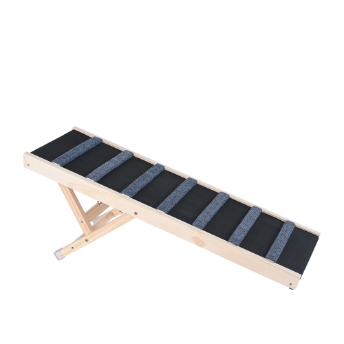 VEVOR 39.3" Folding Pet Ramp for Bed,Adjustable Dog Ramp for Small,Large,Old Dogs & Cats, Wooden Pet Ramp with Long Ramp, Adjustable from 15" to 22",