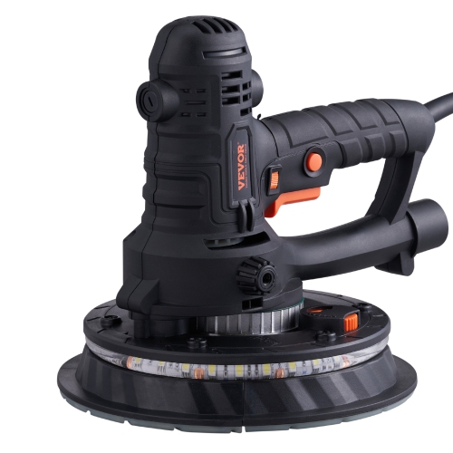 VEVOR 800W Electric Drywall Sander with 12 Sanding Discs, Variable Speed 1200-2300 RPM Wall Sander with Vacuum Dust Collection System, Double LED