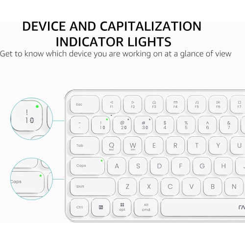 RAPOO 9010M Wireless Keyboard and Mouse Combo - Multi-Device Support, 2.4GHz/Bluetooth 5.0/4.0, Silent Click, for Windows/Mac/Linux/Chrome