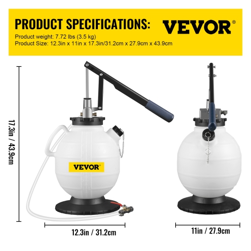 VEVOR Transmission Fluid Pump Manual ATF Refill System Dispenser,Oil and Liquid Refill Bleeder 7.5 Liter Capacity,Automatic Transmission tool Set