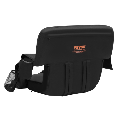 VEVOR 3 Level Double Heated Stadium Wide Bleacher Seat with Back Support, Folding Padded Reclining Chair with Hook Pocket Cupholder, Ideal for Sport