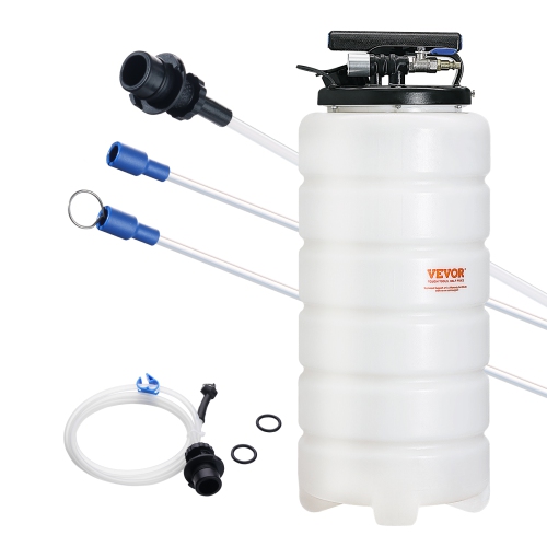 VEVOR 4 Gallons Fluid Extractor, Pneumatic/Manual Oil Changer Vacuum Fluid Extractor with Dipstick and Suction Hose, Oil Extractor Change Pump for