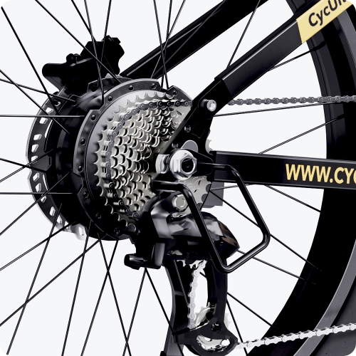 Vélo électrique à cadre bas à gros pneus CycUltra de CYCROWN - Vert jungle