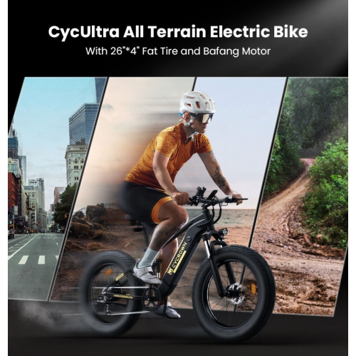 Vélo électrique à cadre bas à gros pneus CycUltra de CYCROWN - Vert jungle