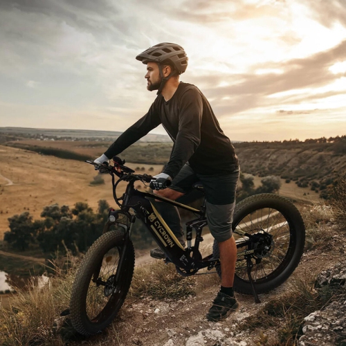 Vélo électrique à cadre bas à gros pneus CycUltra de CYCROWN - Vert jungle