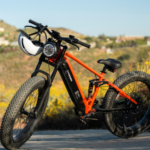 CYCROWN CycUltra Fat Tire Step Over Electric Bike - Papaya Orange