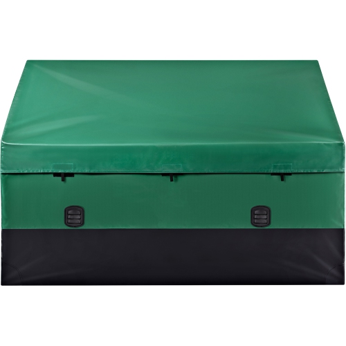 VEVOR 230 Gallon Outdoor Storage Box,Waterproof PE Tarpaulin Deck Box with Galvanized Frame, All-Weather Protection & Portable, for