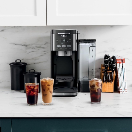Remis à neuf - Cafetière à chaud et à glace DualBrew CFP105 de Ninja, compatible avec les dosettes K-Cup et la cafetière à filtre 14&nbsp;tasses, une
