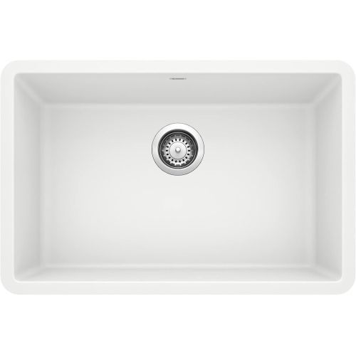 BLANCO, White 522429 Precis SILGRANIT Single Bowl Undermount Kitchen Sink