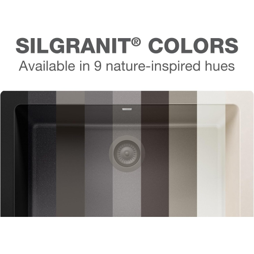 BLANCO, White 522429 Precis SILGRANIT Single Bowl Undermount Kitchen Sink