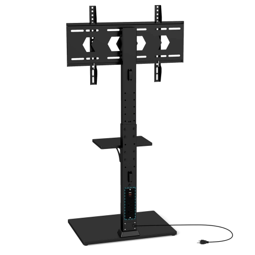 Meuble pour téléviseur sur pied avec prise de courant, haut et tablette de rangement de Costway