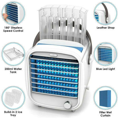 Ventilateur portatif, ventilateur de bureau, mini ventilateur portatif de refroidissement à l'eau