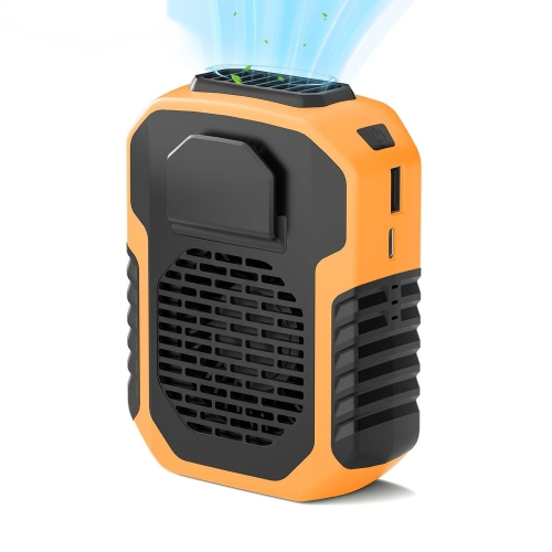 Image 1 de 5.. Ventilateur de cou portatif, ventilateur de ceinture à pince, ventilateur de cou électrique rechargeable par USB pour l'été