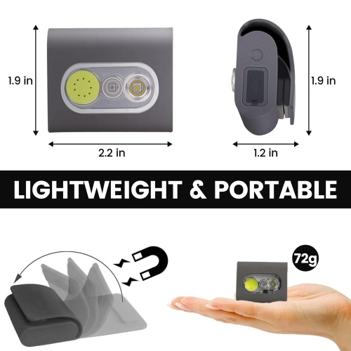 Clip-On Running Light, security Jogging LED Light with Strong Clip, USB Rechargeable Running Light