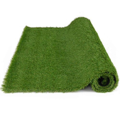 COSTWAY  4 X 6/5 X 8/6 X 10 Ft Artificial Grass Turf With Drainage Holes Nonslip Bottom 60 OZ Heavy