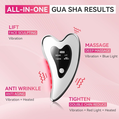 Electric Gua Sha Facial Tools Face Sculpting Tool/Lift Device Anti-Aging & Wrinkles, Puffiness, Double Chin, Tension Relief