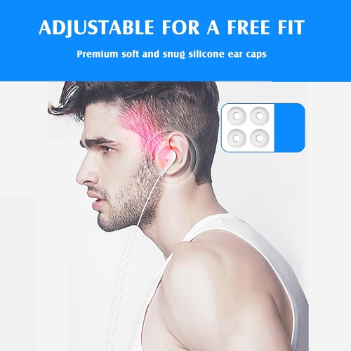 Infrared Ear Plugs for Tinnitus Red Light Lamp 650nm Tinnitus Earplugs with 5 Adjustable Modes, Red Light Therapy Tinniplug Headphones（Touch Screen)