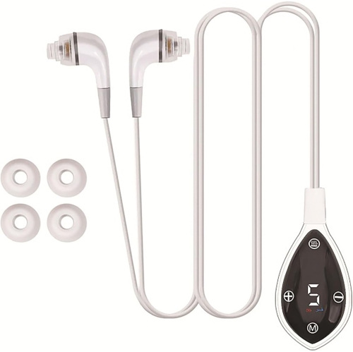 Infrared Ear Plugs for Tinnitus Red Light Lamp 650nm Tinnitus Earplugs with 5 Adjustable Modes, Red Light Therapy Tinniplug Headphones（Touch Screen)