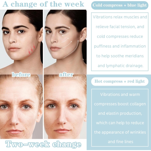 Electric Gua Sha Facial Tool, Upgraded Hot&Cold Dual-Mode Face Neck Massager, Face Sculpting Tool/Lift Device