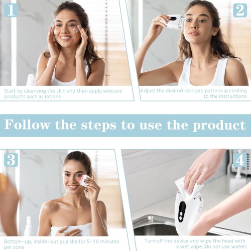 Electric Gua Sha Facial Tool, Upgraded Hot&Cold Dual-Mode Face Neck Massager, Face Sculpting Tool/Lift Device